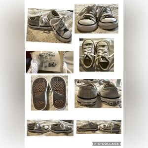 Converse Kids' Gray and White Sneakers
